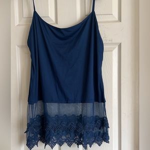 NWOT lace extender, navy blue, s/m
